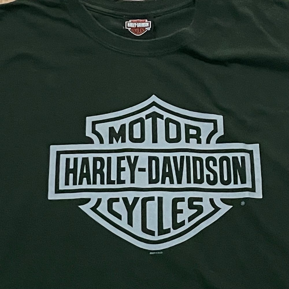 Harley Davidson Men’s Green XL Short Sleeve Graphic T-shirt Bartlett El Paso - Picture 2 of 6